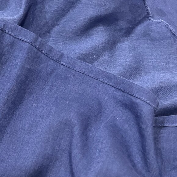 Soft Surroundings Pull On Full Ruffle Hem Midi-Maxi Skirt, Cotton, Blue, LP - Picture 4 of 7